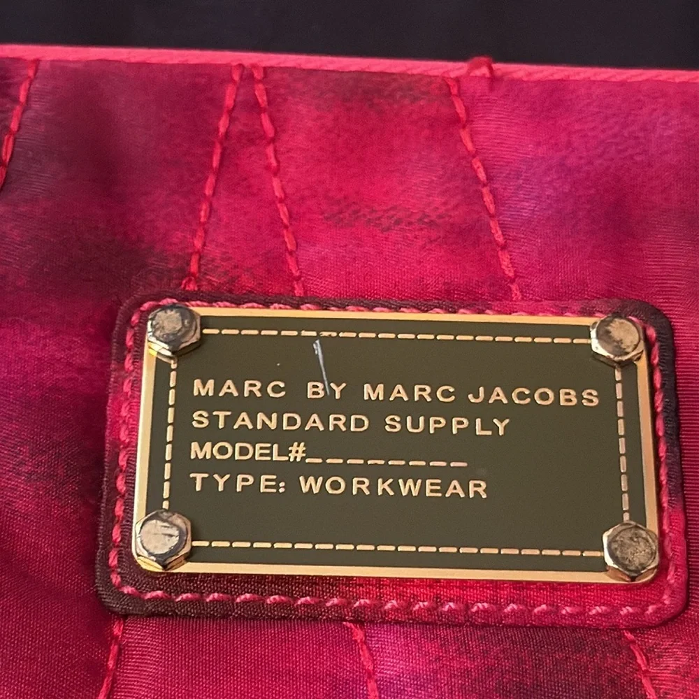 Marc by Marc Jacobs Vibrant Red and Purple Quilted Pouch